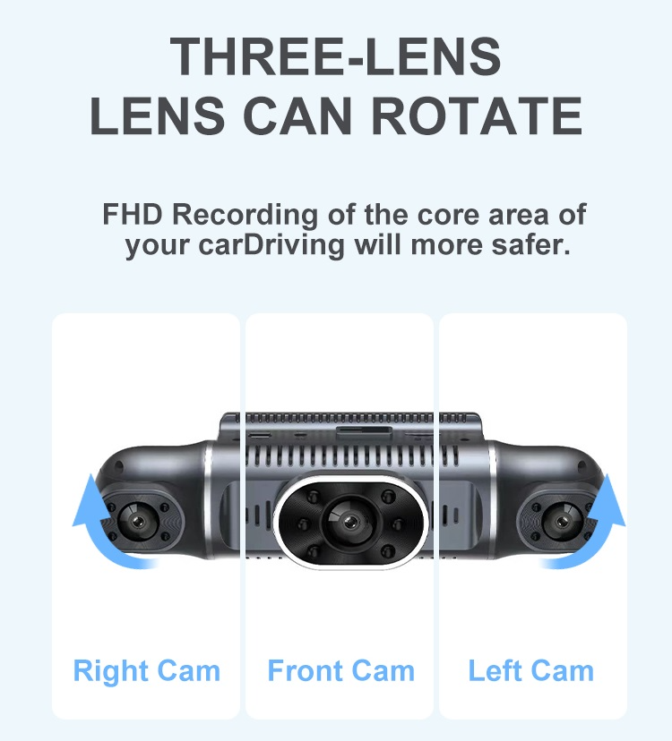 3 camera dash camera