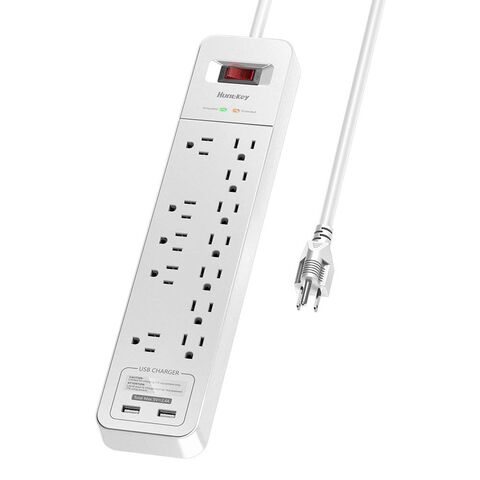  Type-C Under Desk Power Strip, Adhesive Wall Mount Power Strip  with USB C Ports, Power Strip Socket Outlet, 4 AC Plug.20W 2 USB-A,1 PD  Fast Charging 18W USB-C for Kitchen, Office