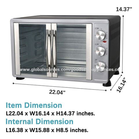 55L Toaster Oven with Double Glass and Rotisserie