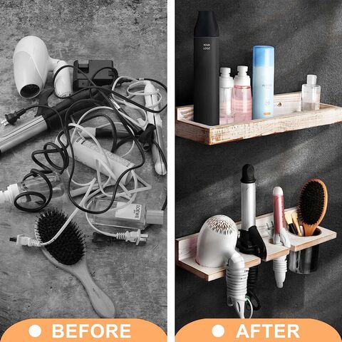 Acrylic Hair Tool Organizer Holder Bathroom Countertop Vanity Caddy Storage