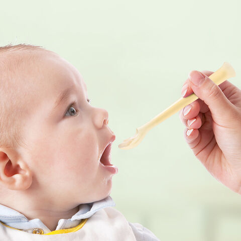 cucharas para bebés, cucharas para bebés hechas de silicona extra suave,  sin BPA, cucharas para bebés