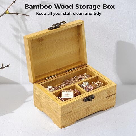 natural wood storage boxes