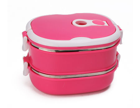 304 Stainless Steel Lunch Box Bento Box For School Kids Office Worker  2layers Microwae Heating Lunch Container Food Storage Box