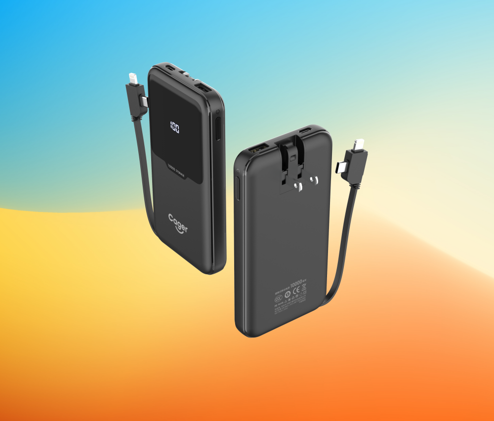 Hot Ac Power Bank,ac Charger,portable Power Bank With Built In Cable