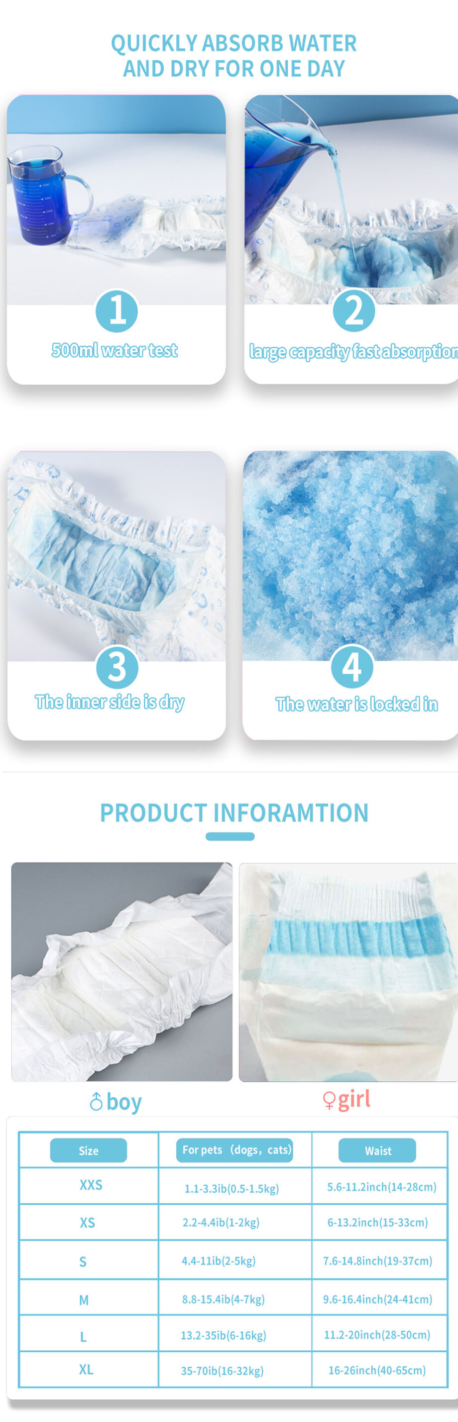 Buy Wholesale China Doe Pet Wholesale Pet Diaper High Absorbent Pet Dog