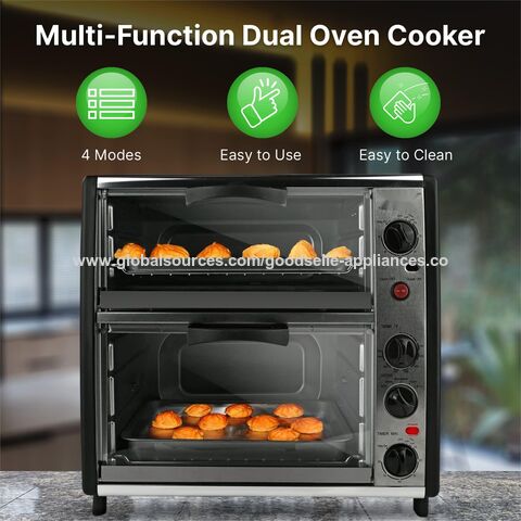 Mini horno eléctrico de convección para hornear, tostadora Vertical de  panadería, temporizador de 12L, máquina para