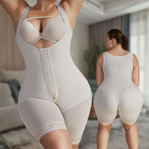 Compre Nylon Spandex Stomach Slimming Butt Lifter Fajas Colombianas Shaper  Shorts Zipper Crotch Fajas De Mujer y Fajas De Mujer de China por 13.9 USD