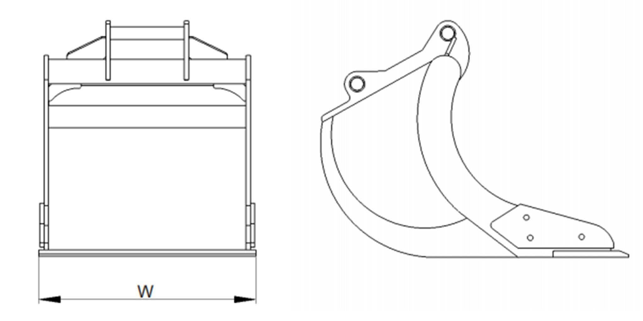 Heavy Duty Digging Buckets For Loading And Excavating E-rs, Bucket ...