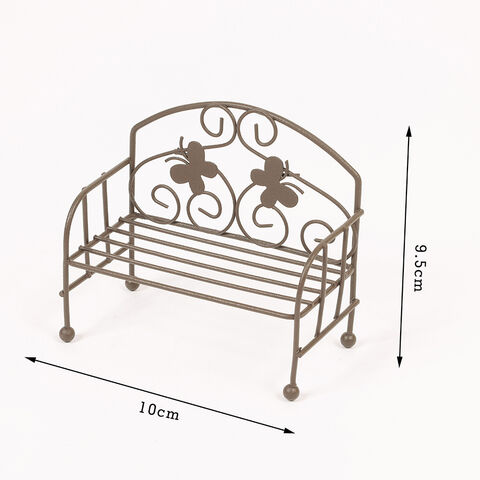 Buy China Wholesale Wholesale Fairy Garden Metal Bench Seat