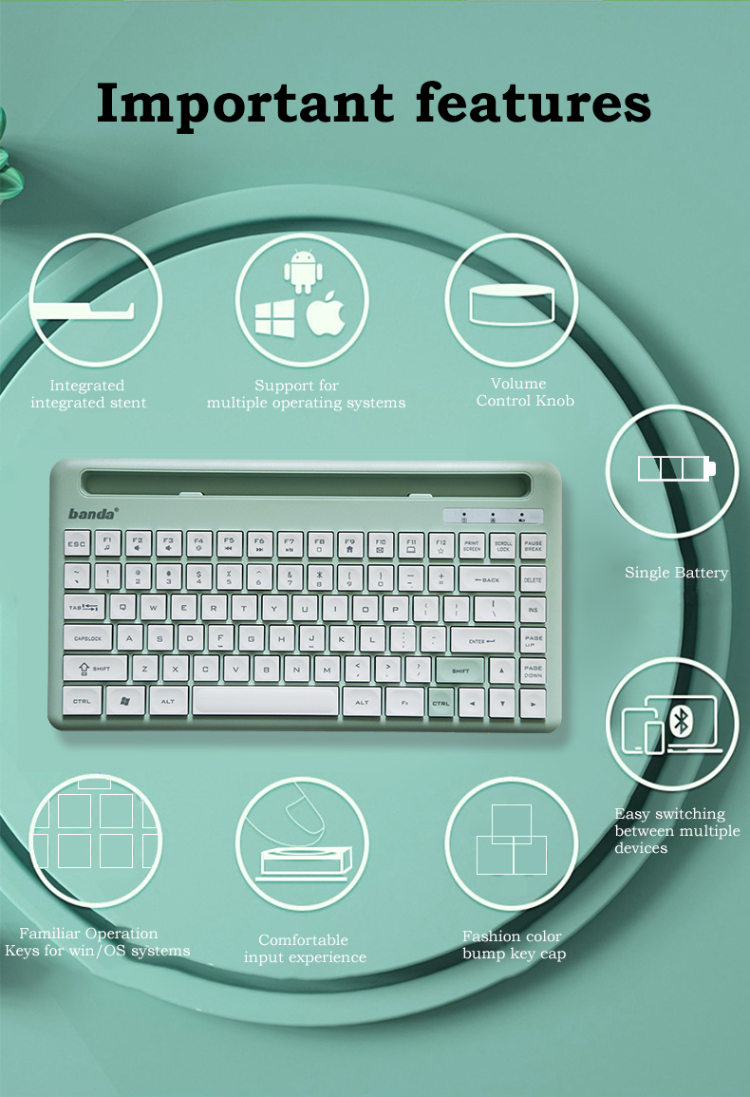 Factory Banda Bt Wireless Thin Keyboard And Mouse For The Ipad And ...