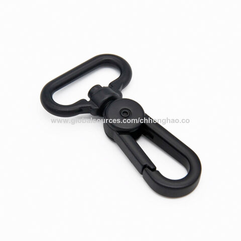 Snap Hook Bag Hardware Matte Black 25mm Dog Keychain Metal Swivel