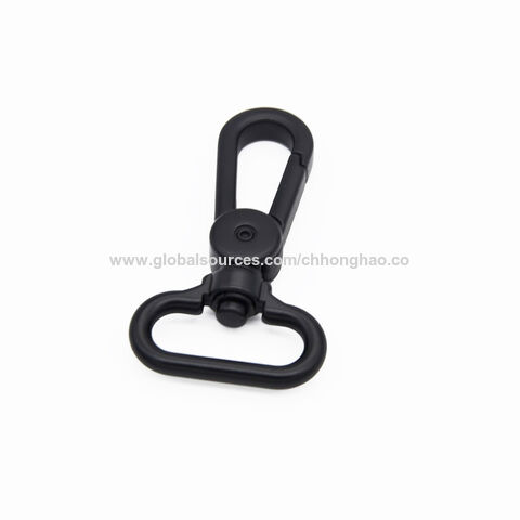 Snap Hook Bag Hardware Matte Black 25mm Dog Keychain Metal Swivel