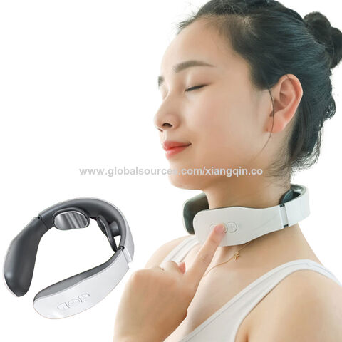 EMS Electric Pulse Neck Massager Cordless Intelligent TEMS Neck Massager  With Heat Deep Tissue Trigger Point