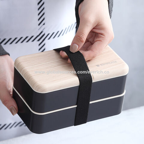 Buy Wholesale China 2 Layer Office School Bamboo Lid Lunch Box Leakproof  Food Container Lunch Box Microwaveable & Plastic Lunch Box at USD 2.35