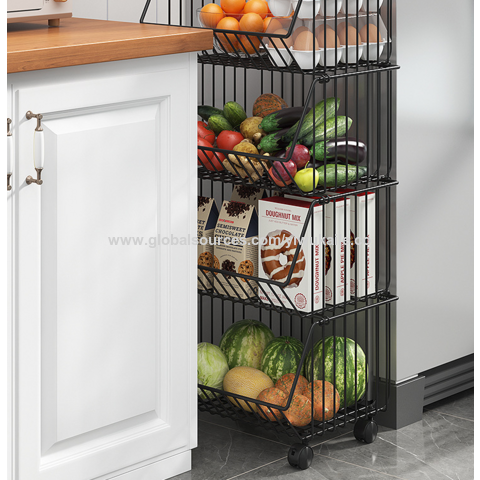 Multifunctional Kitchen Vegetable Rack Fruit Storage Rack Free