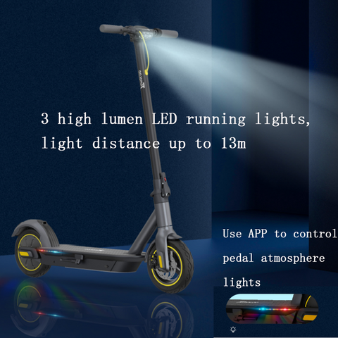 Trottinette électrique intelligente à lumière LED pour adulte,modèle pliant