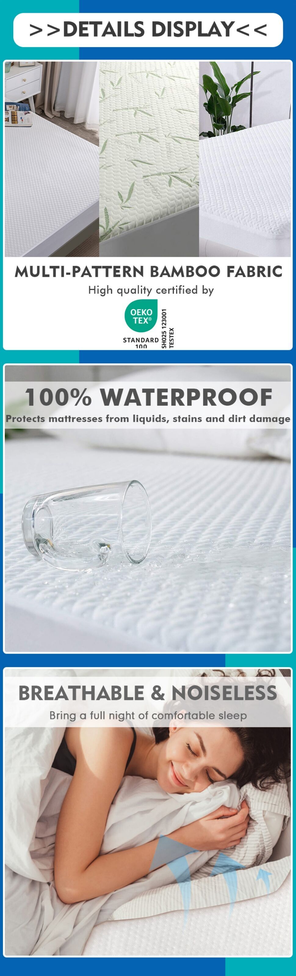 Buy Wholesale China Wholesale Waterproof Breathable Mattress Protector With Anti Bacterial 8606