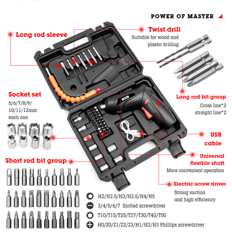 Rotatable Screwdriver Hilda 3.6v Cordless Electric Pistol Rotatable Screwdriver Mini Pen ...
