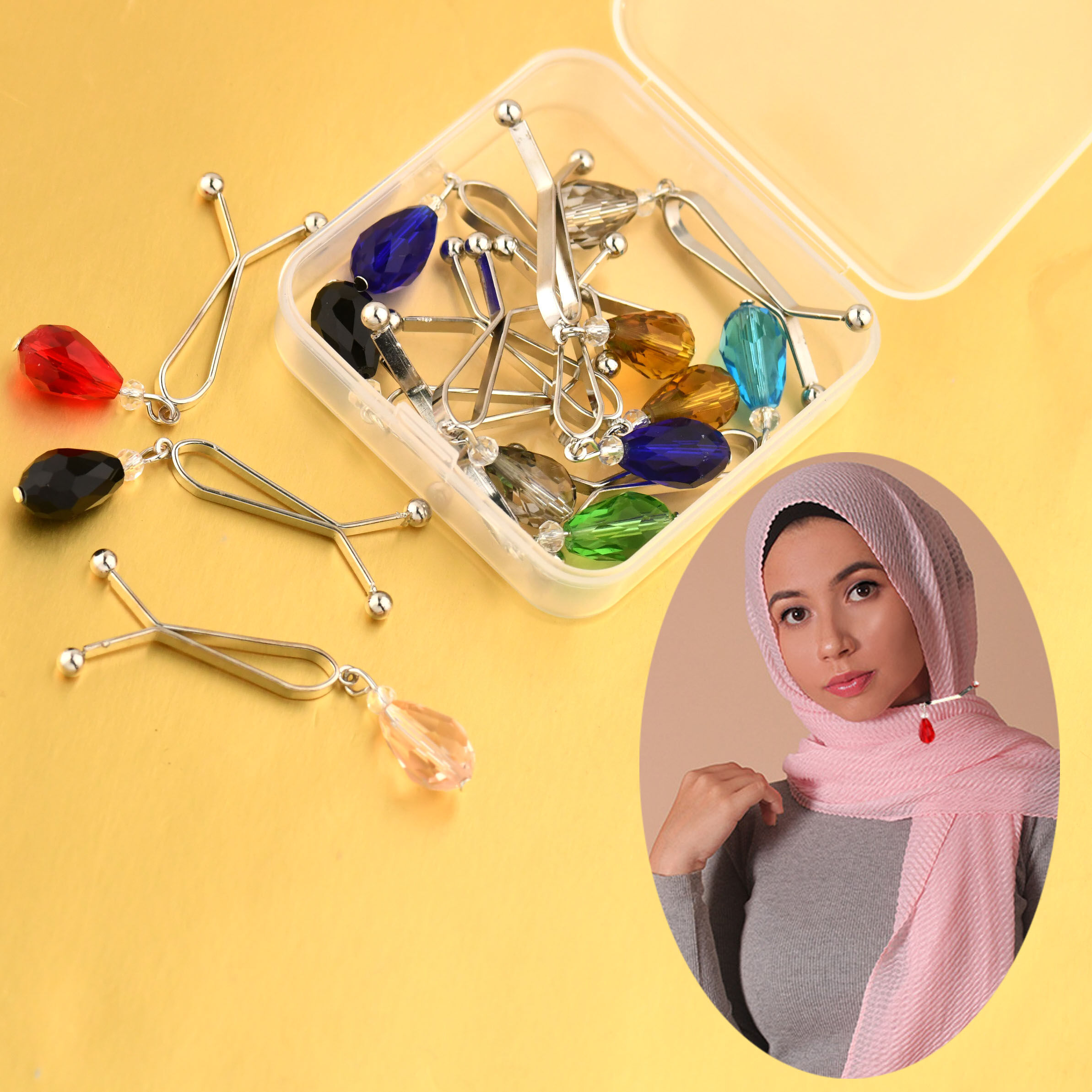 Buy Wholesale China New Style Muslim Scarf Buckle Magnetic Hijab Pins For  Women Silk Jewelry Accessories & Magnetic Hijab Pin at USD 0.31