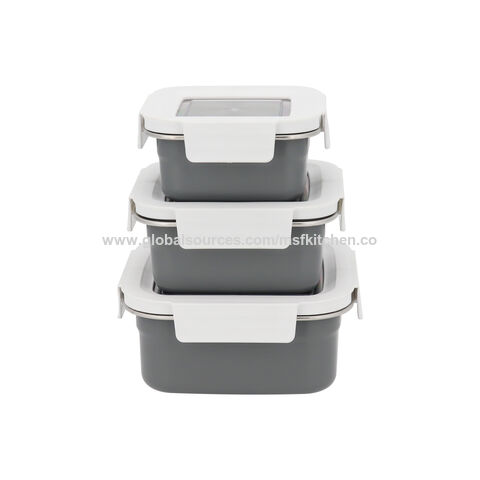 10pcs 600ml Round Plastic Jar With Inner Cover Refillable Storage