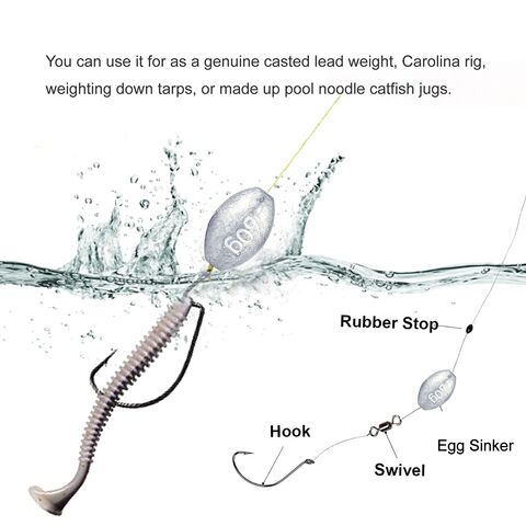 Lead Oval Shape Bass Casting Worm Bullet Tackle Fishing Assortment Weights  Sinkers - China Wholesale Fishing Sinkers $0.06 from Good Seller Co., Ltd  (5)