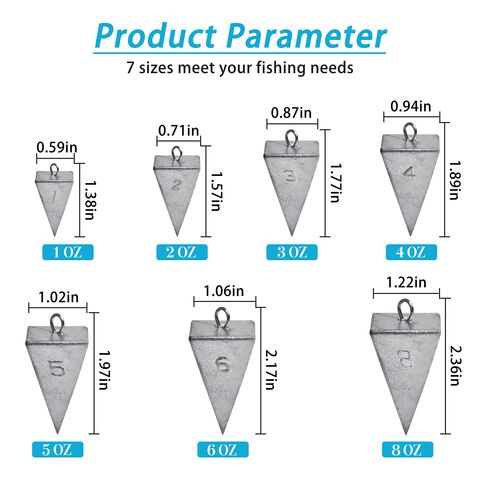 Factory Direct High Quality China Wholesale Ocean Saltwater Gear Tackle  Pyramid Fishing Equipment Accessories Triangular Weights Sinkers $0.08 from  Good Seller Co., Ltd (5)