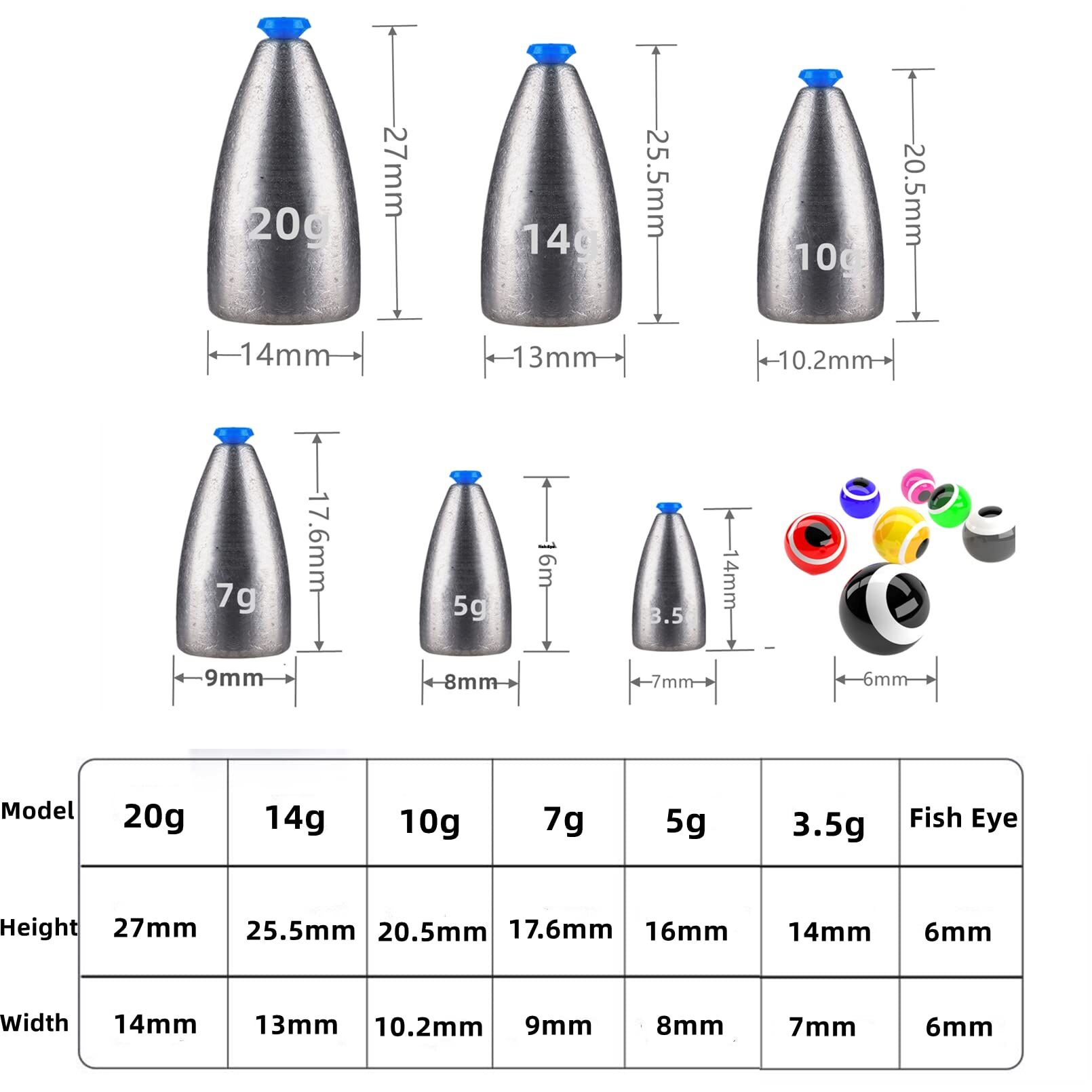 Bullet Lead Worm Fishing Weights Kit Soft Plastic Core Beads Bait Sinker -  Expore China Wholesale Fishing Sinkers and Fishing Weight, Fishing Tackle,  Tungsten Fishing Weight