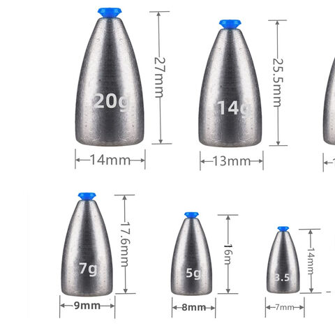 Fishing Wholesale Price Tungsten Bullet Drop Shot Free Rig Weights