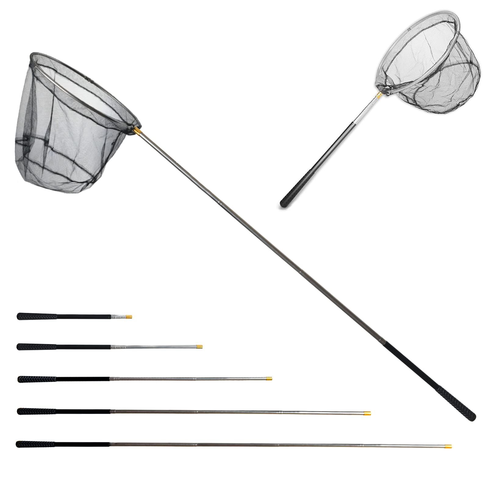 Aluminum Alloy Mini Single-section Triangle Folding Landing Net, Fly  Fishing Metal Fine Mesh Portable Short Fishing Net