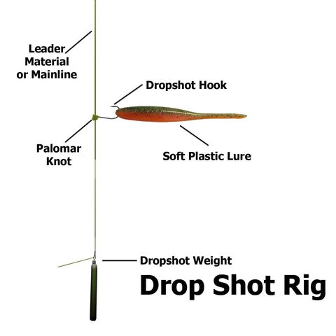50Pcs Drop shot hooks with swivel in-line Worm bait Drop Shot