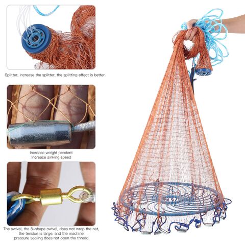 50m Fishing Net, Lightweight Fishing Accessories, Fish Net, Professional  For Saltwater Great Workmanship Freshwater Easy To Use 4 Finger