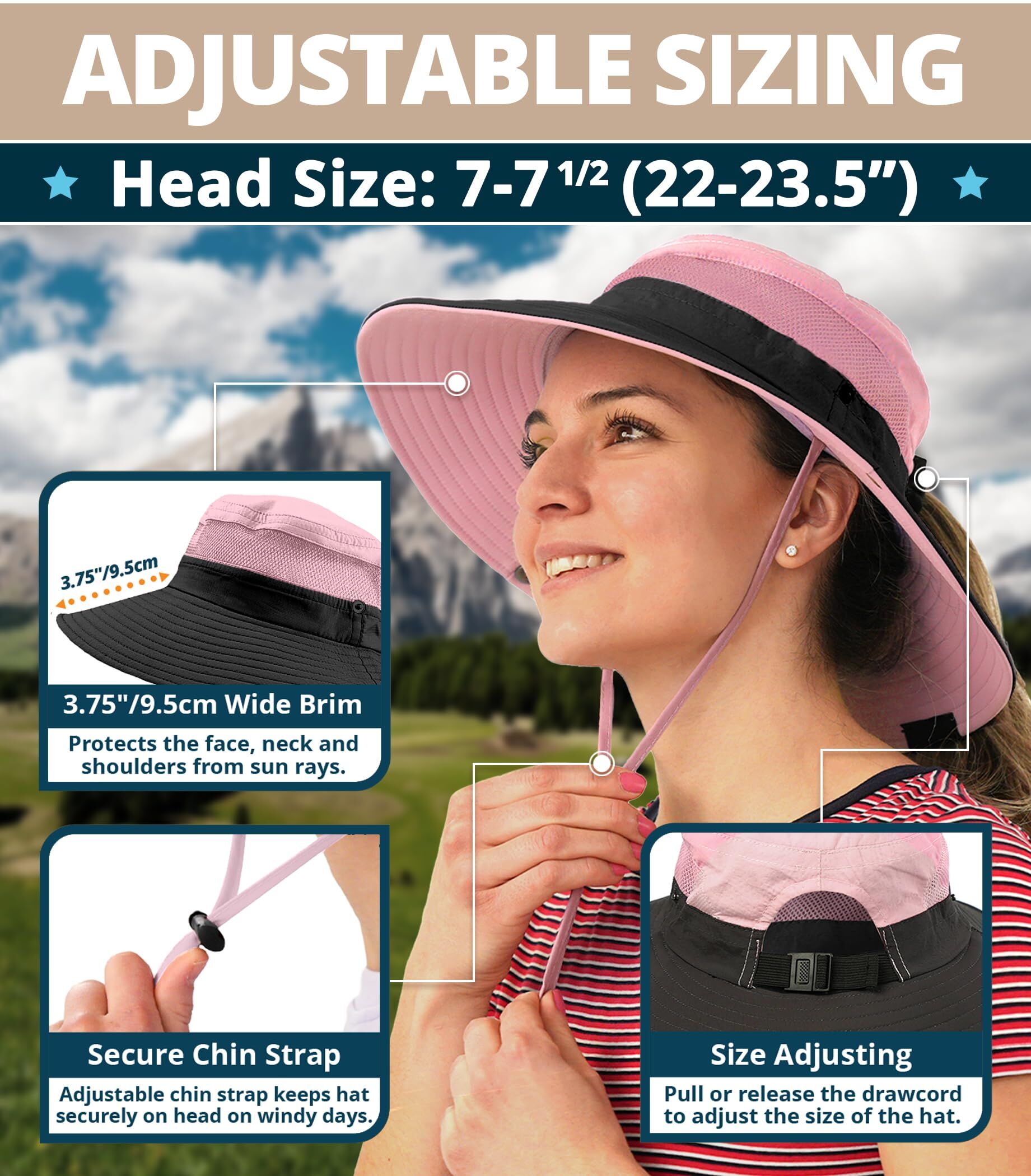 Geartop Protect Against UV Sun Rays Upf 50+ Wide Brim Sun Hat for Hiking  Camping Fishing Safari - China Hat and Sun Hat price