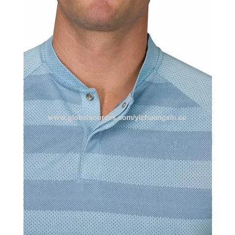 Polo de golf sublimado para hombre, de secado rápido y sin cuello, 88% poliéster 12% spandex, diseño nuevo para exteriores.