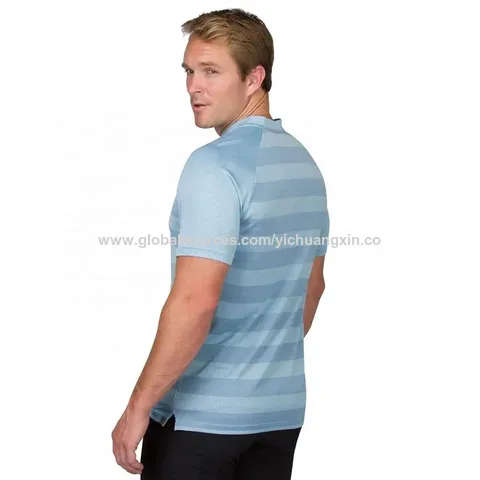 Polo de golf sublimado para hombre, de secado rápido y sin cuello, 88% poliéster 12% spandex, diseño nuevo para exteriores.