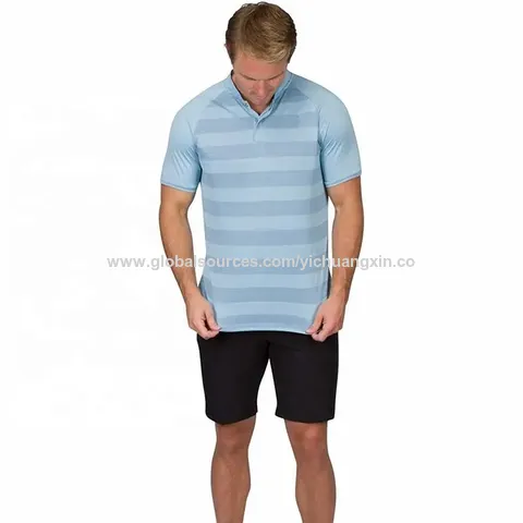 Polo de golf sublimado para hombre, de secado rápido y sin cuello, 88% poliéster 12% spandex, diseño nuevo para exteriores.