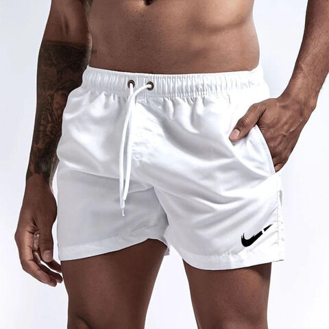 Pantalones Cortos de Natación para Hombre de Secado Rápido para Playa, Trajes de Baño para Hombre, Pantalones Cortos Blancos para Hombre