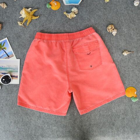 Venta al por mayor de pantalones cortos de playa para hombre, diseño personalizado con logo impreso, pantalones cortos de surf impermeables para natación