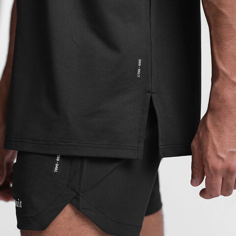 T-shirts tricotés pour hommes, sport, décontractés, unis, à col rond