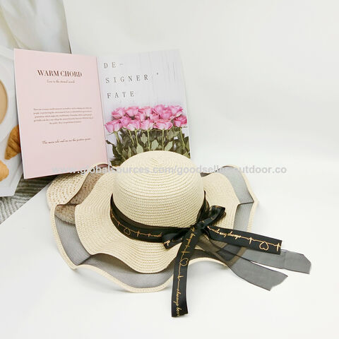 New Design Wavy Mesh Large Eaves Dome Lace Bow Sun Straw Hat - China  Wholesale Caps $1.32 from Good Seller Co., Ltd (5)