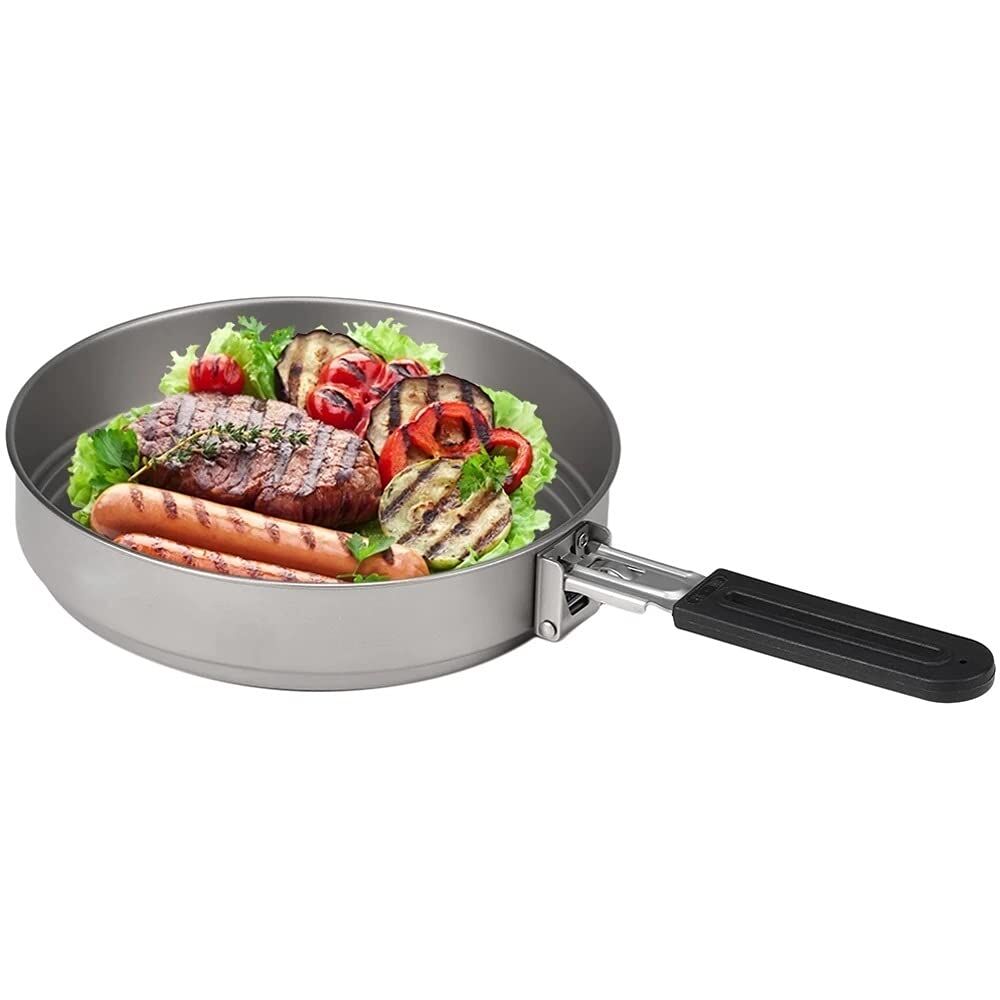 BBQ Pan Lightweight Cookout Wok Portable Non Stick Camping Pan for Hiking  Picnic