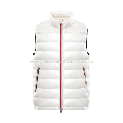 Men Winter Warm Paded Sleeveless Puffer Jacket Vest Waistcoat Solid Quilted  Coat