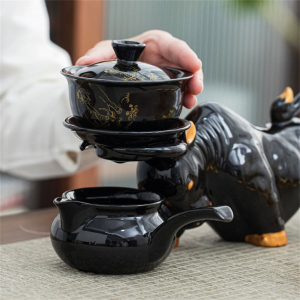 Automatic Kungfu Tea Set Household Simple pot cup Ceramic