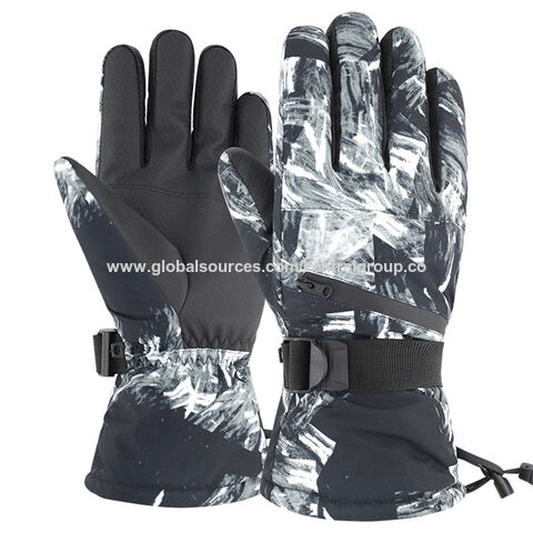 1 Par Guantes Cuero Pantalla Táctil, Guantes Esquí Negros Cuero