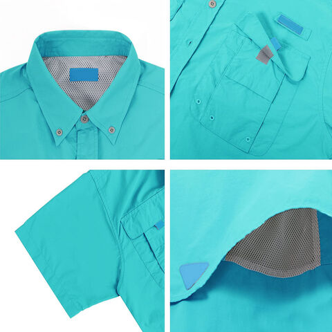 Buy Wholesale China Outdoor Anti-uv Nylon Spandex Polyester Fashion Style Short  Sleeve Fishing Shirt & Men's Fishing Shirts at USD 5