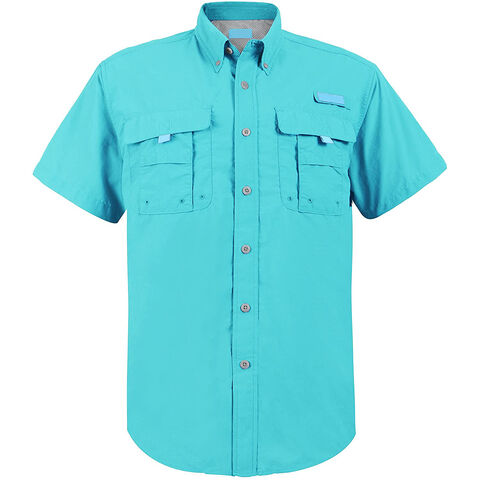 Buy Wholesale China Outdoor Anti-uv Nylon Spandex Polyester Fashion Style  Short Sleeve Fishing Shirt & Men's Fishing Shirts at USD 5