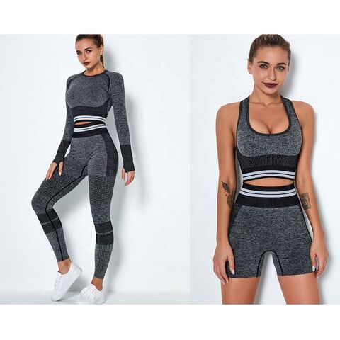 Compre Conjunto De Roupas Esportivas Femininas Com Duas Peças Para Uso  Esportivo e Conjunto De Roupas De Ioga de China por grosso por 9 USD