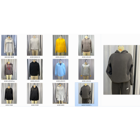 Großhandel individuelle Logo-Stickerei Sweatpants und Hoodie Streetwear schlichtes Premium Terry / Fleece Baumwolle