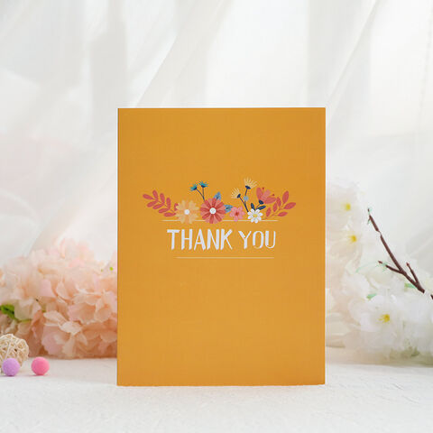 Carte de Remerciement Pop-Up Personnalisée – Carte de Vœux avec Cadeau Pop-Up – Carte de Vœux 3D Artisanale avec Enveloppe pour Festivals