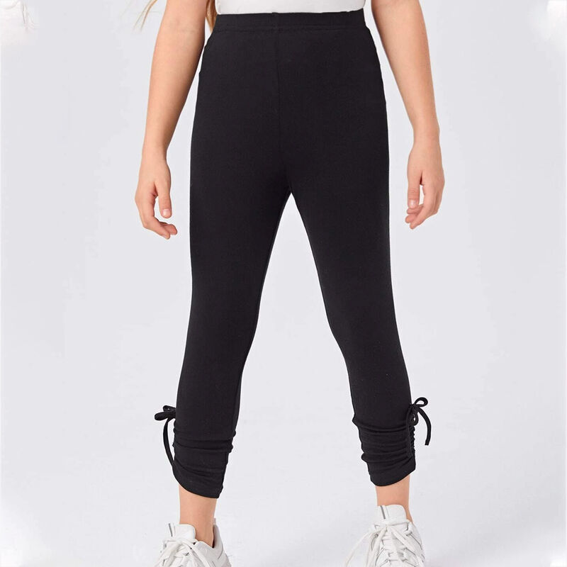 Buy Wholesale China Girls Activewear High Quality Soft Custom Spandex Girls  Ruched Knot Sports Kids Hem Leggings & Girls' Leggings With Pocket at USD  5.2