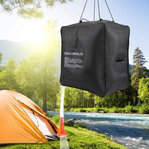 Sac d'eau de bain de douche de camping en plein air portable capacité 20L  sac de bain de camping de chaleur de soleil 